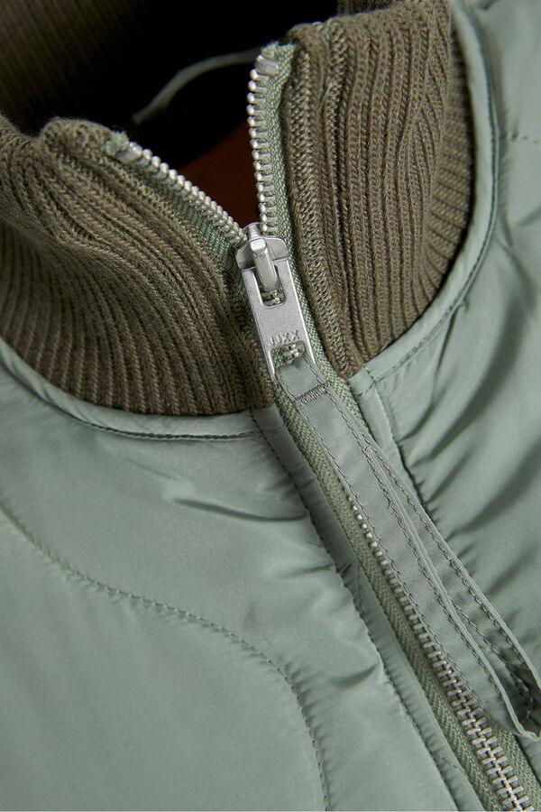 Jack & Jones Blus&atilde;o acolchoada cinzento