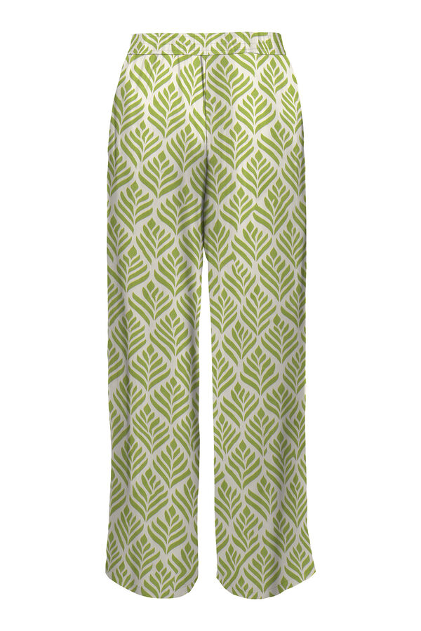 JDY Pantal&oacute;n ancho estampado gris