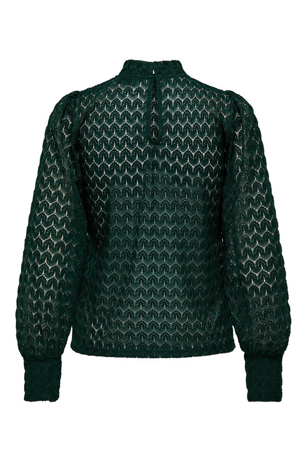 JDY Blusa de encaje turquesa