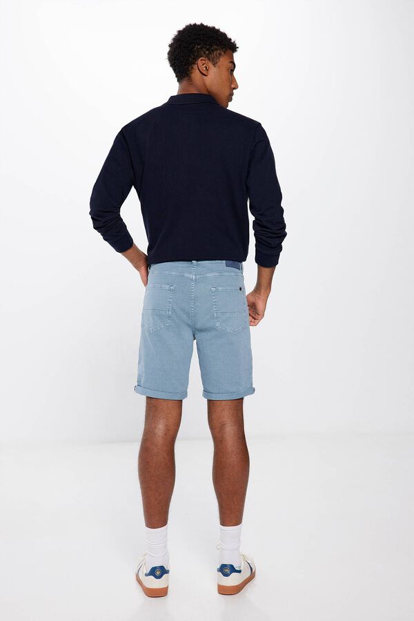 Springfield Bermuda color slim fit azul