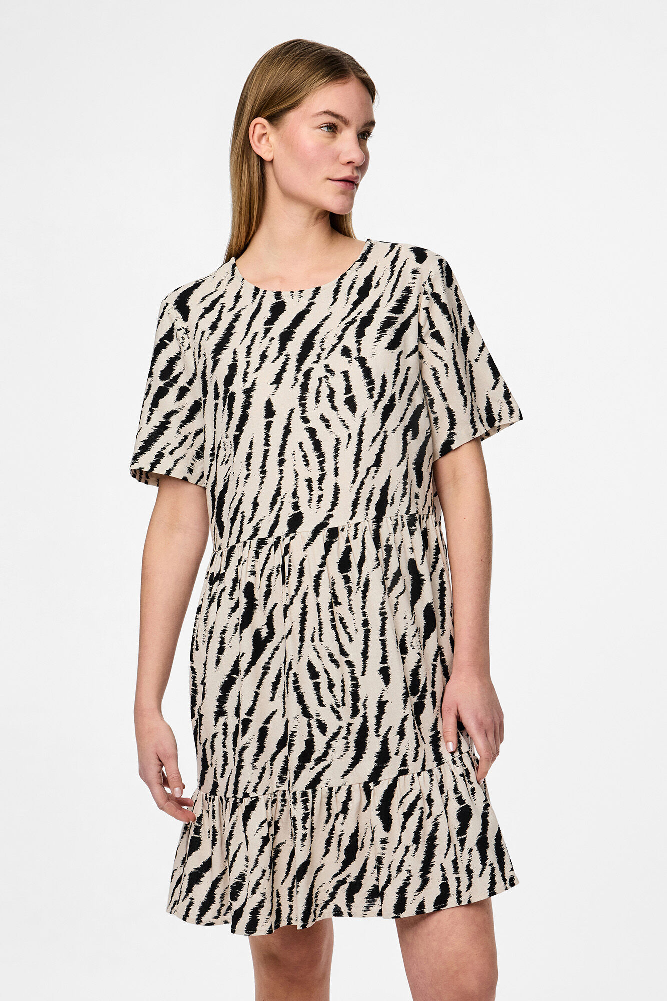 Pieces Vestido animal print