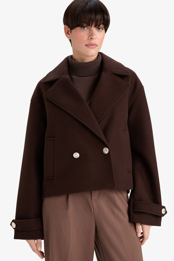 DeFacto Abrigo largo botones tostado