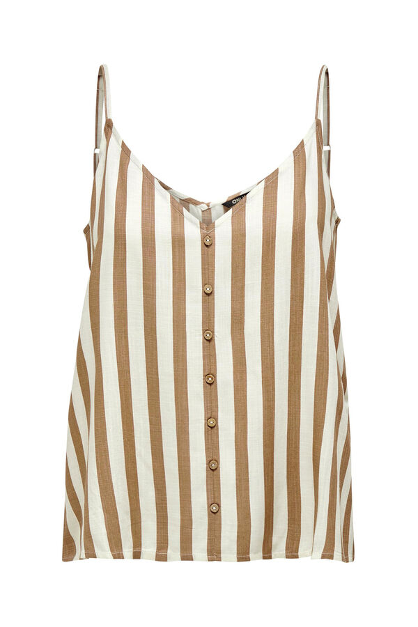 Only Top de tirantes botones beige