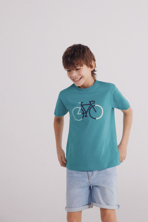 Springfield Kids Camiseta bici tricolor ni&ntilde;o estampado