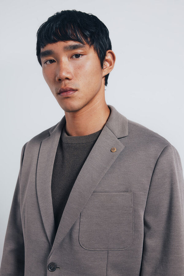Springfield Blazer olho de p&aacute;ssaro cru