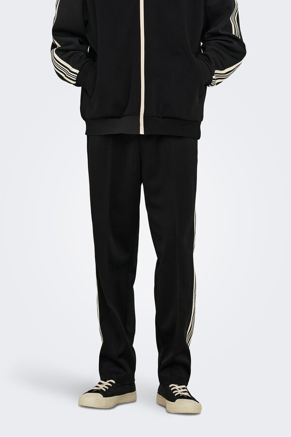 Only & Sons Pantal&oacute;n largo ch&aacute;ndal negro