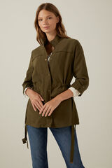 springfield Chaqueta sahariana fluida verde