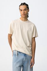 Tiffosi Young T-shirt com estampa nas costas bege