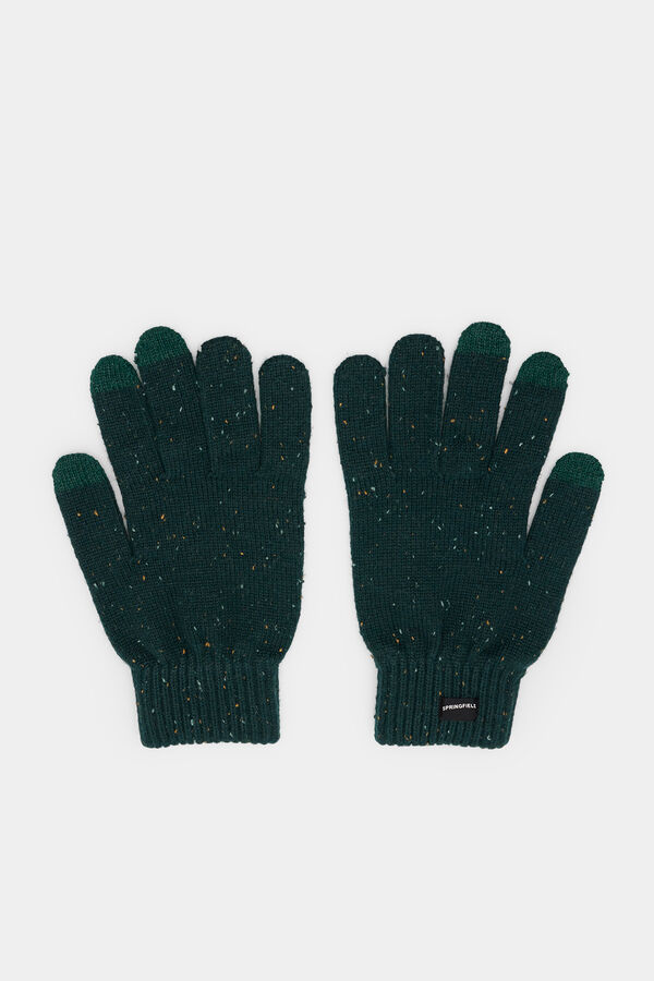 Springfield Luvas de malha Neps verde