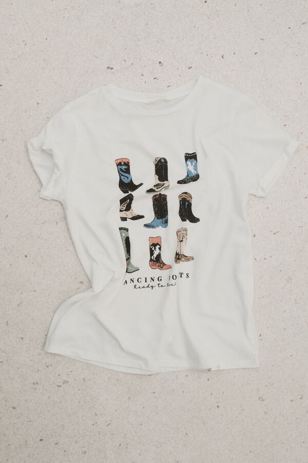 Springfield Camiseta "Dancing boots" marr&oacute;n