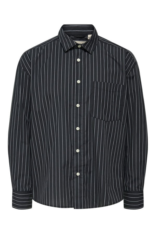 Only & Sons Camisa manga larga negro