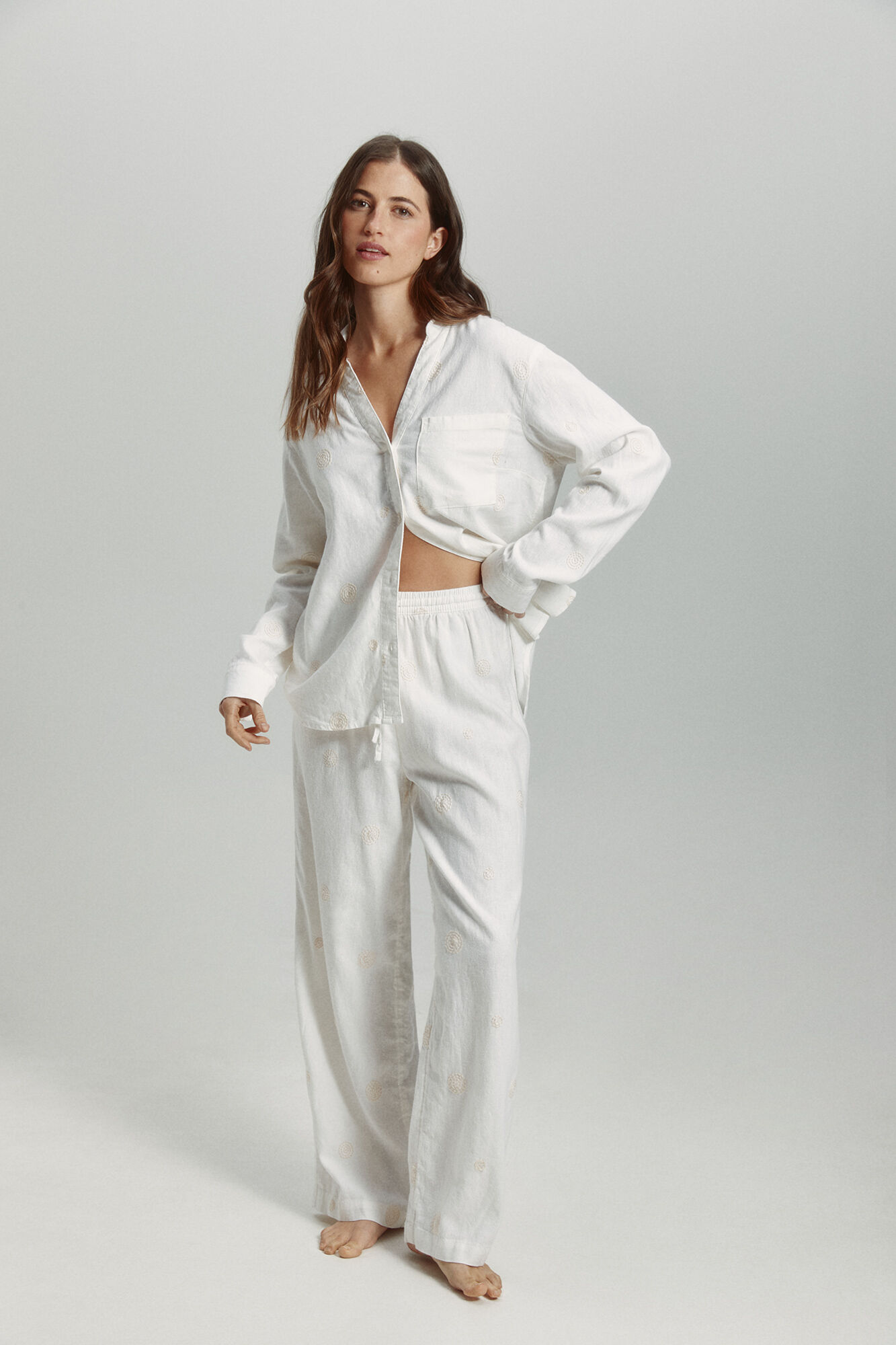 Only Camisa manga larga de lino