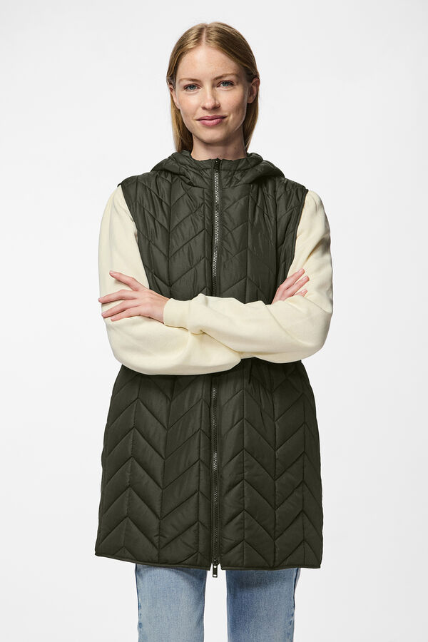 Pieces Colete acolchoado verde