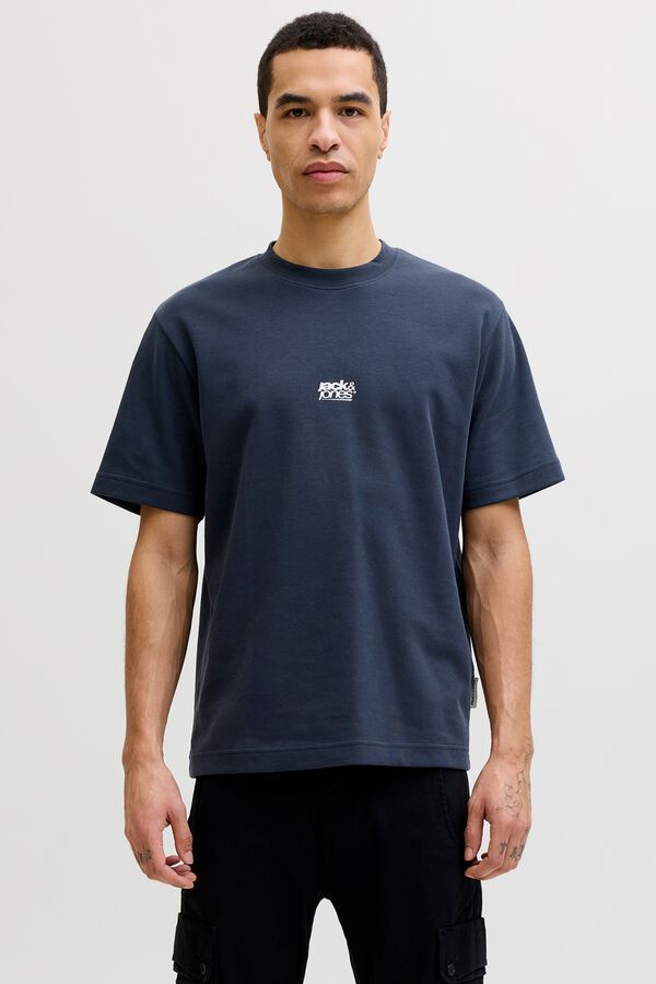Jack & Jones Camiseta regular fit logo azul