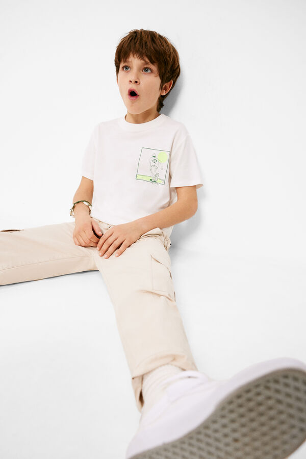 Springfield Kids T-shirt print "skate lifestyle" menino branco