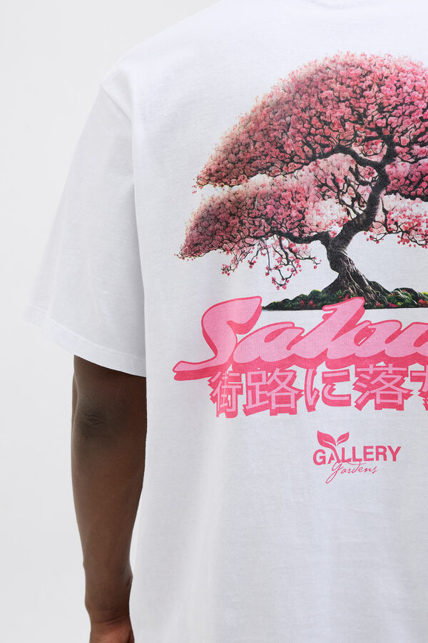 Jack & Jones Camiseta loose fit marfil