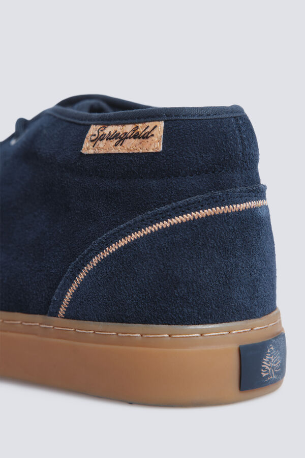 Springfield Croute casual de botim e couro azul