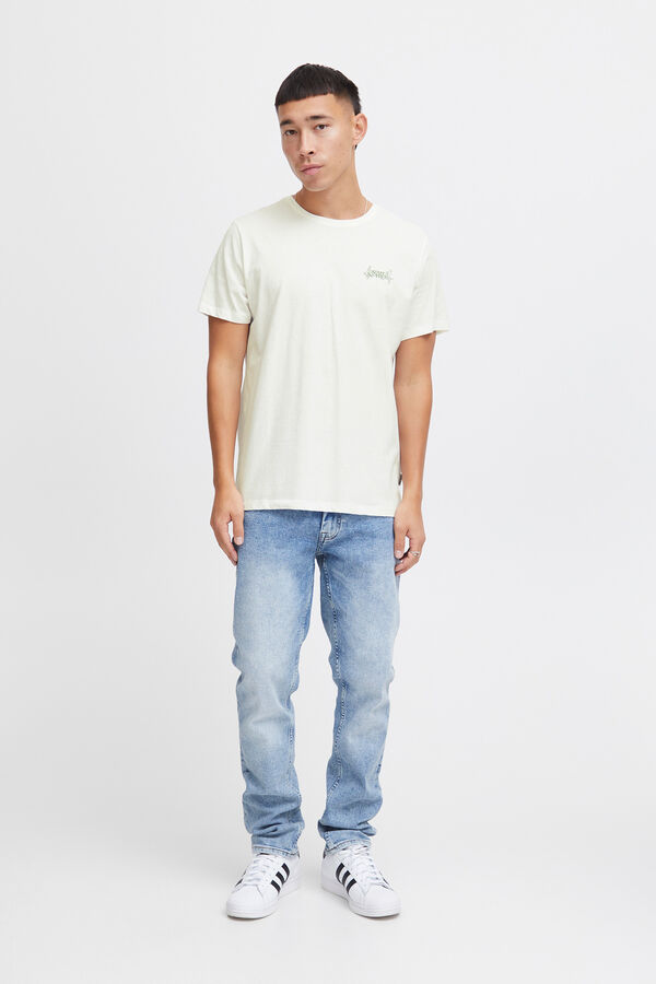 Blend T-shirt Manga Curta - Print Costas branco