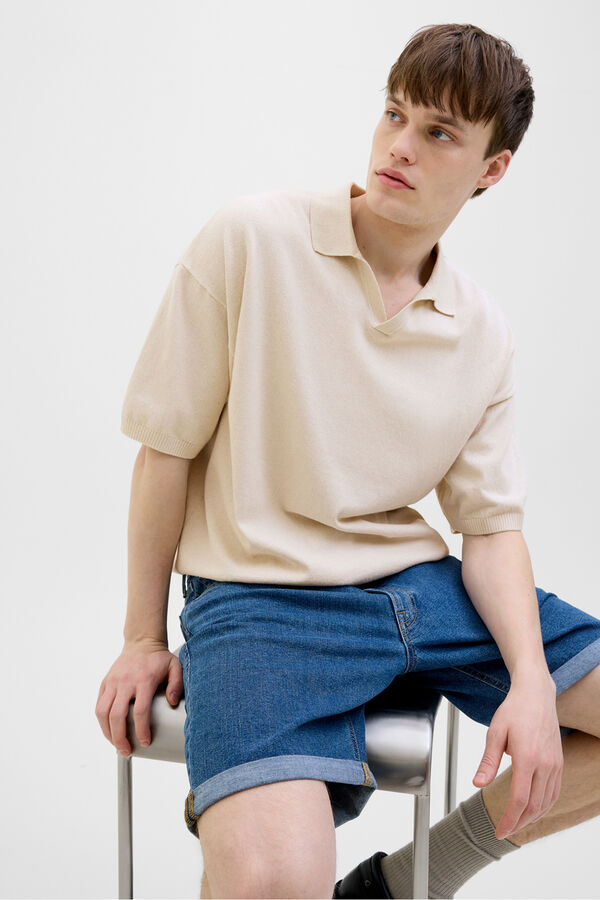 JJ REBEL Polo regular fit gris