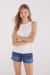 Springfield Estrutura superior de flores em losangos bege