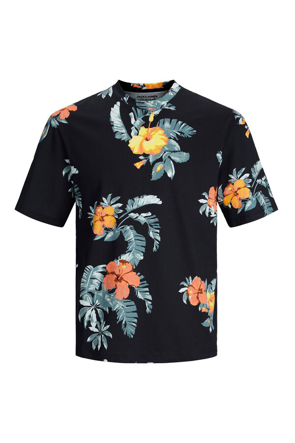 Jack & Jones Camiseta print floral negro