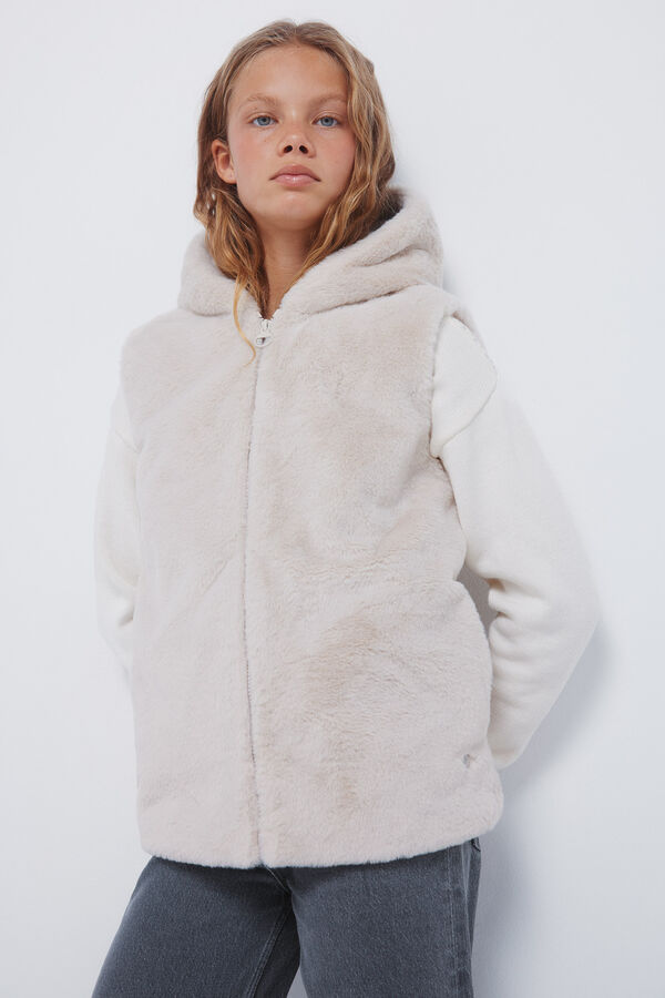 Springfield Kids Chaleco pelo ni&ntilde;a beige