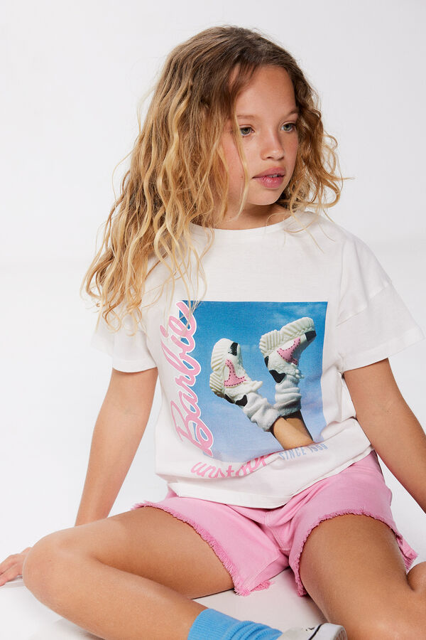 Springfield Kids Camiseta Barbie ni&ntilde;a kaki