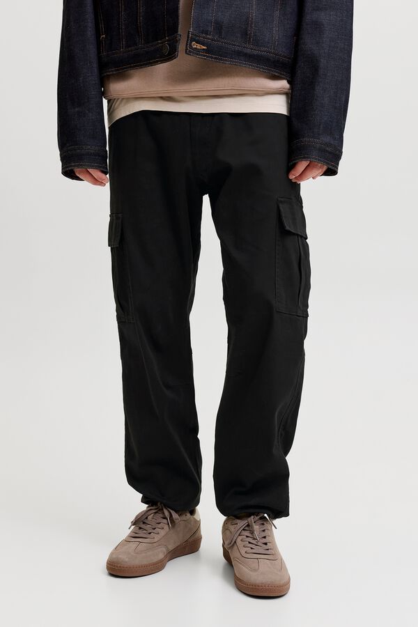 Jack & Jones Cal&ccedil;a cargo relaxed preto