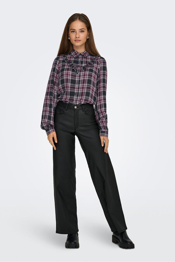 Only Camisa de volantes estampado