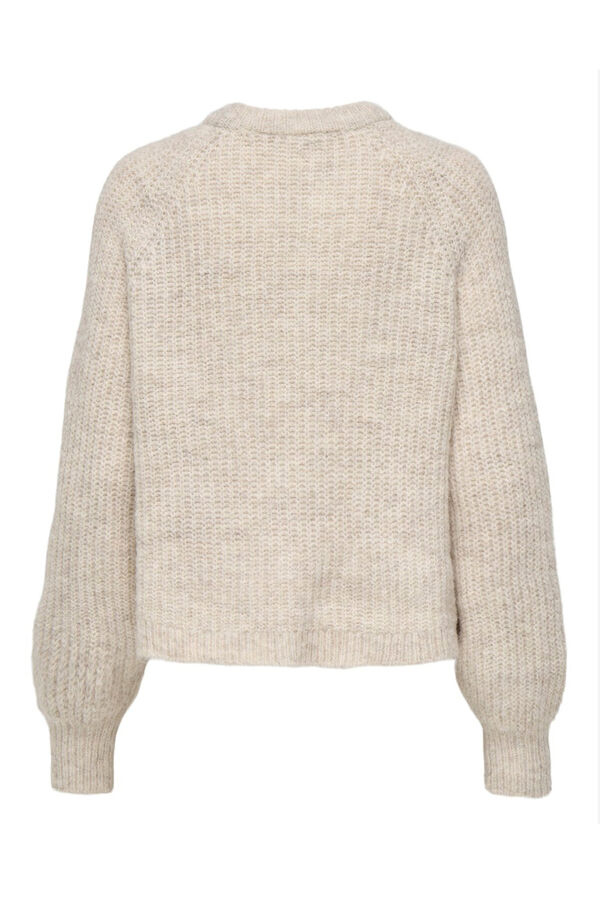 Only Jersey estructura cuello redondo beige