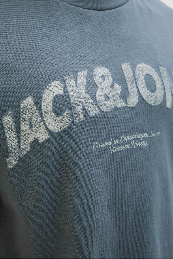 Jack & Jones Camiseta regular fit estampada gris