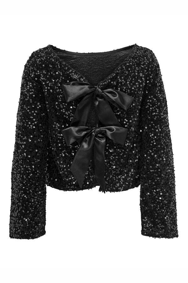 JDY Top de lantejoulas  preto