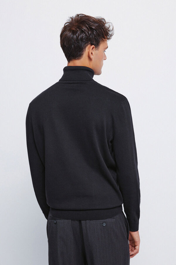Springfield Camisola b&aacute;sico de gola preto