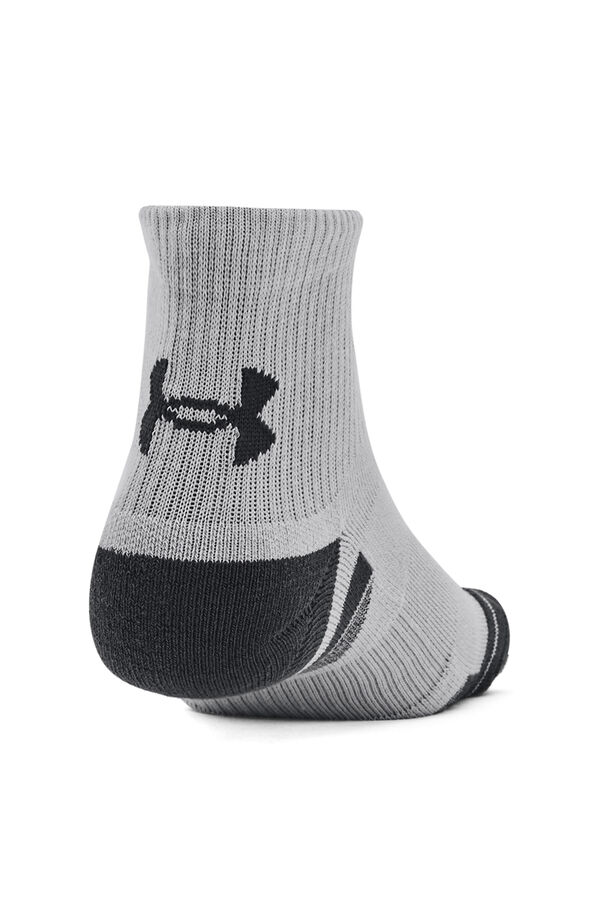 Under Armour Pacote com 3 meias cano curto masculinas cinzento