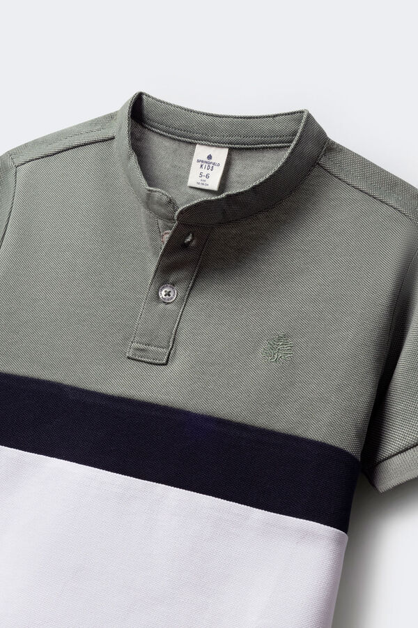 Springfield Kids Pólo color block de menino verde
