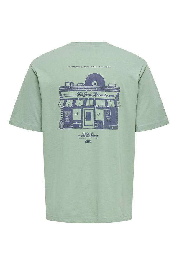 Only & Sons Camiseta com desenho nas costas verde