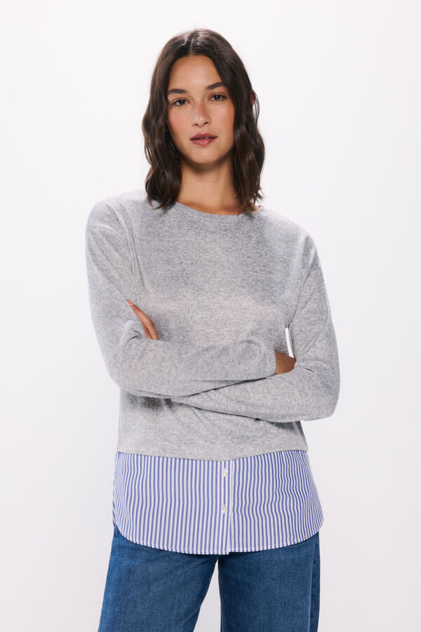 Springfield T-shirt combinada cinzento