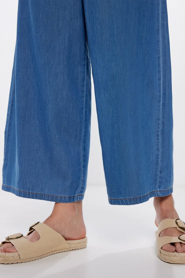 Springfield Pantalón Tencel azul
