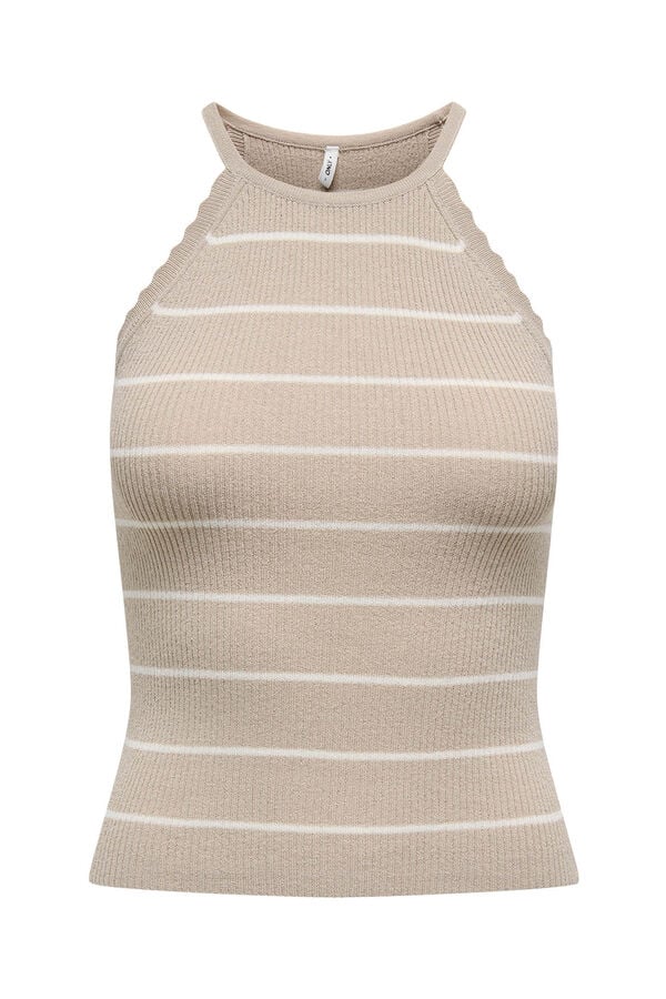 Only Camiseta ajustada tirantes gris