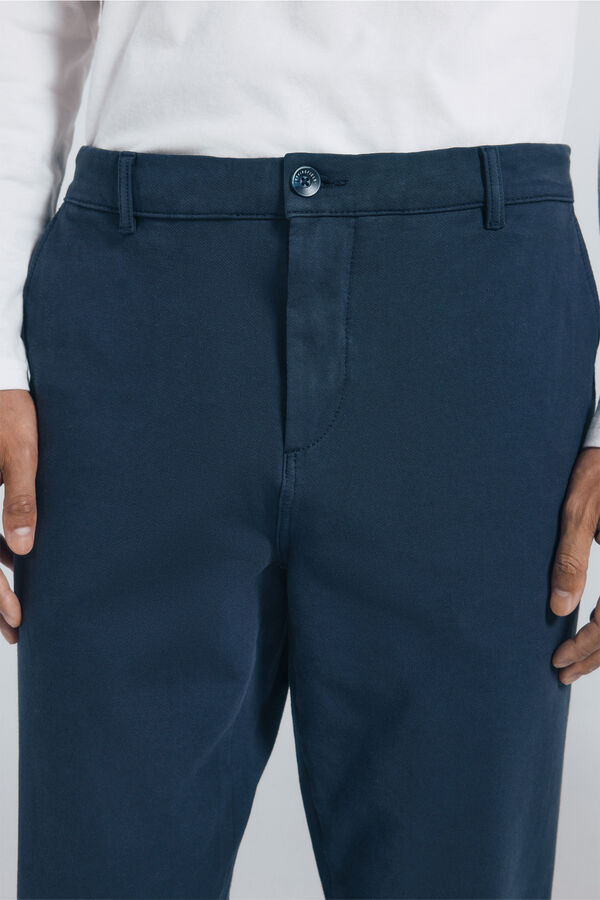 Springfield Pantal&oacute;n chino comfort slim fit azul
