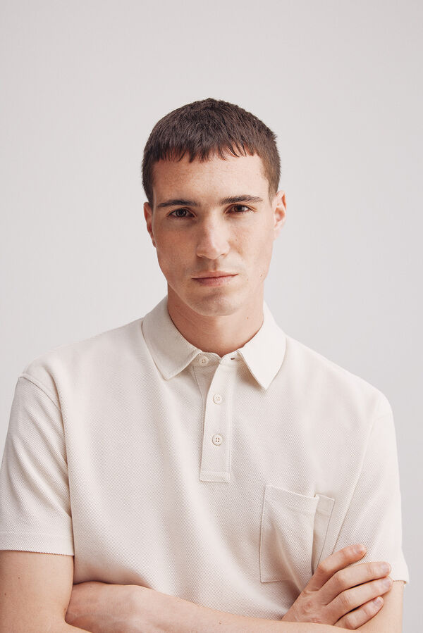 Springfield Polo com bolso estruturado de regular fit branco