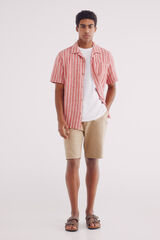 Springfield Bermuda algodão comfort fit bege