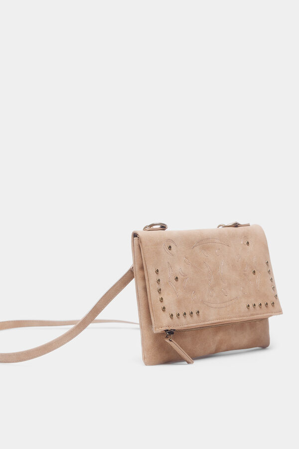 Springfield Bolsa de ombro com tachas de metal cru