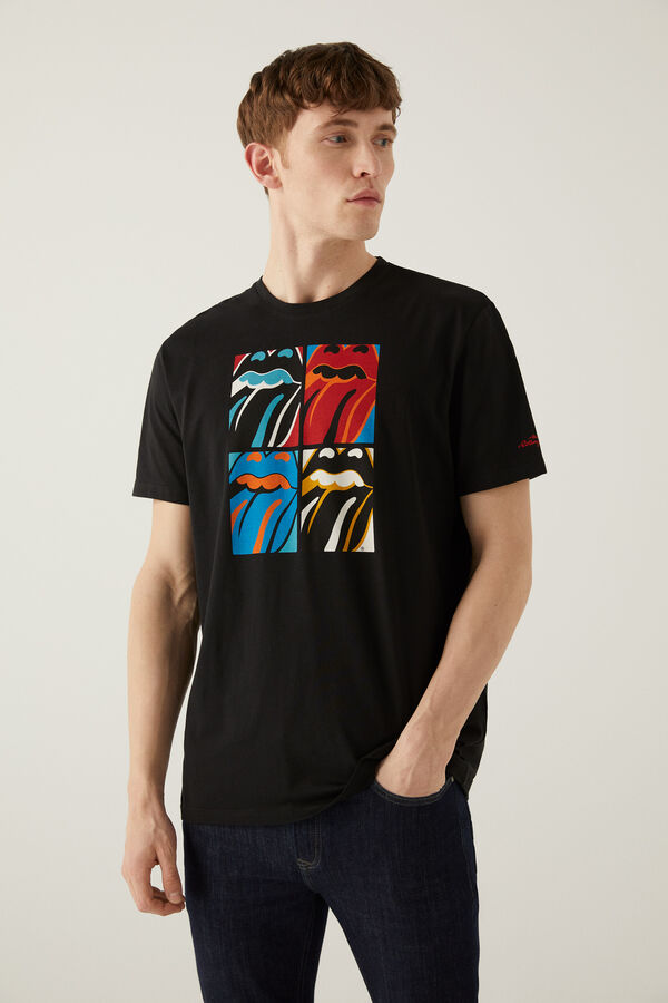 Springfield Camiseta Rolling Stones negro