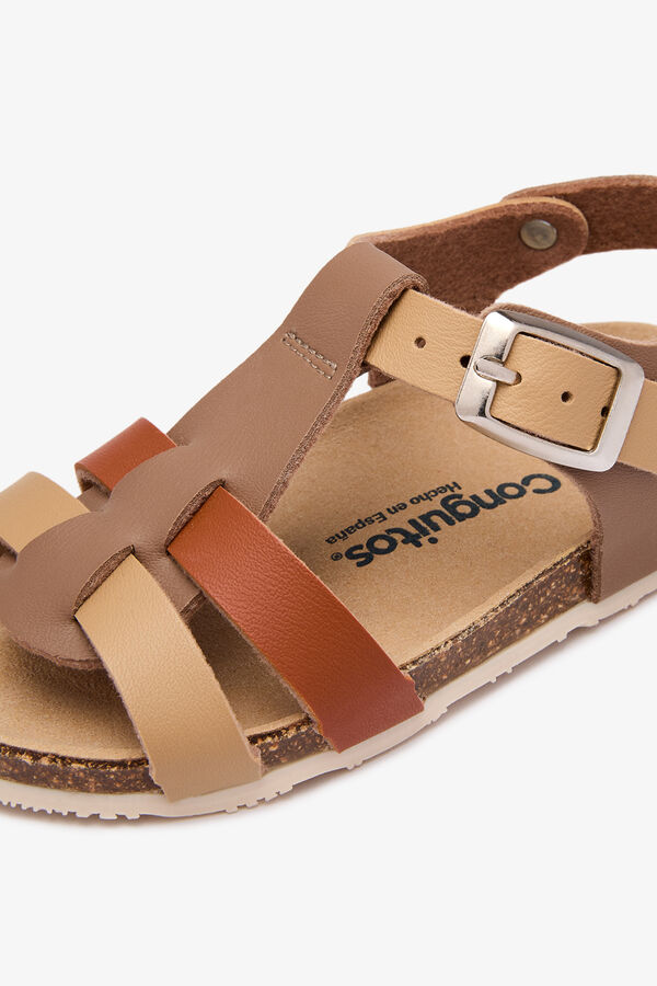 Conguitos Sandalias bio tiras con hebilla blanco