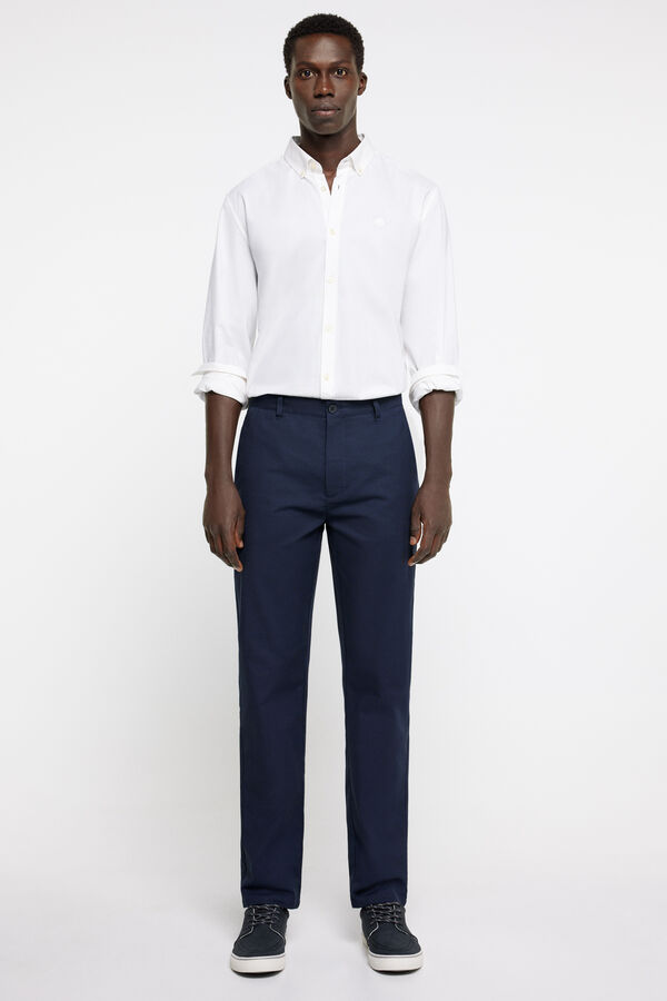 Springfield Chino vestir estructura bicolor azul