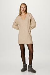 Jack & Jones Vestido mini de punto beige