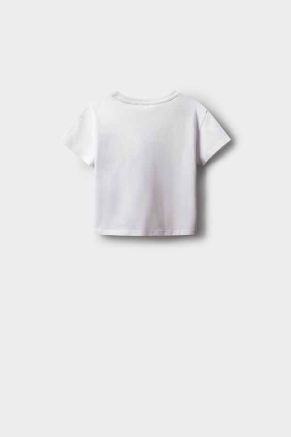 Springfield Kids Camiseta bolsillo crochet ni&ntilde;a blanco