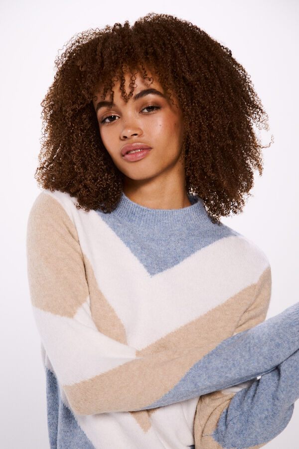 Springfield Jersey rayas chevron beige