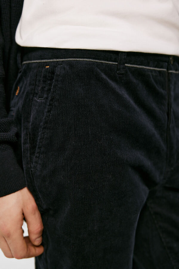 Springfield Chino micro pana azul